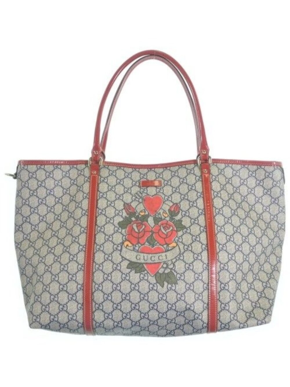 Gucci GG Plus Heart Tattoo Tote Bag